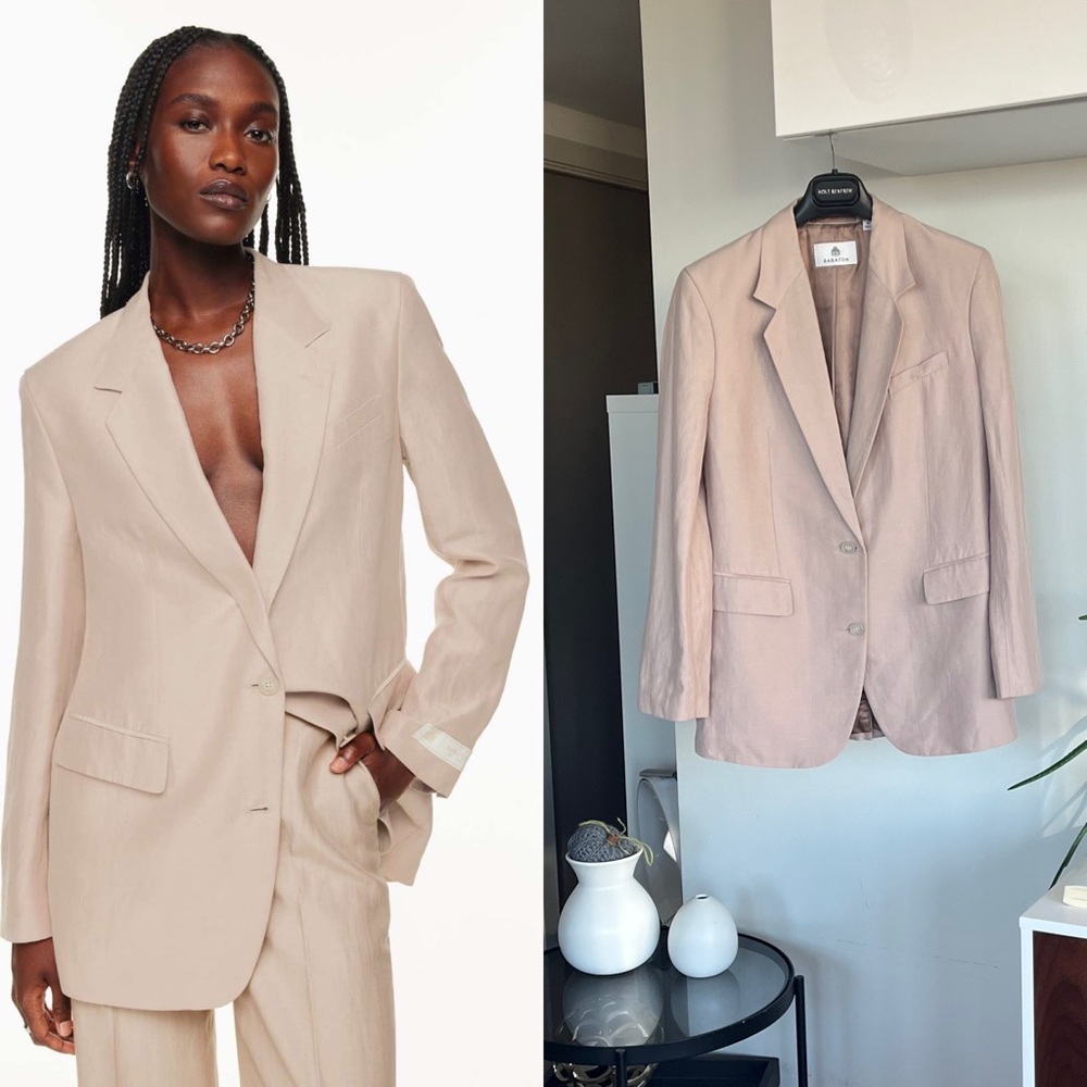 Aritzia Babaton Agency Linen Formal Wedding Guest Business Casual Travel